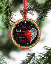 Angel Family Dad - Half Of My Hearts Is In Heaven Circle ornament - single (porcelain) aos-circle-ornament-single-porcelain-lifestyles-07