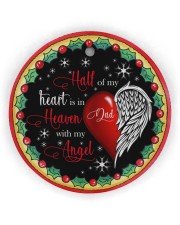 Angel Family Dad - Half Of My Hearts Is In Heaven Circle Ornament (Wood tile