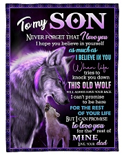 To My Son - Wolf - Never Forget That I Love You Small Fleece Blanket - 30" x 40" front
