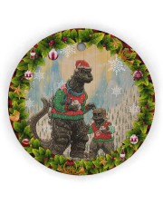 Christmas - Dinosaur Circle Ornament (Wood tile