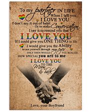 TO MY PARTNER IN LIFE 16x24 Poster front