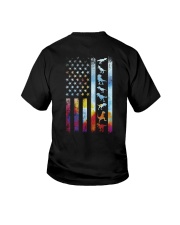 Saurus - American Flag - T-shirt Youth T-Shirt back
