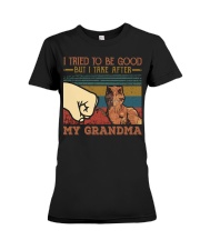 GRANDMA TO GRANDSON - HIGH FIVE - TAKE AFTER Premium Fit Ladies Tee thumbnail