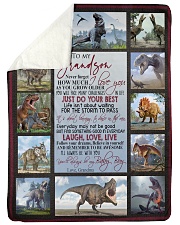 GRANDMA TO GRANDSON Large Sherpa Fleece Blanket - 60" x 80" thumbnail