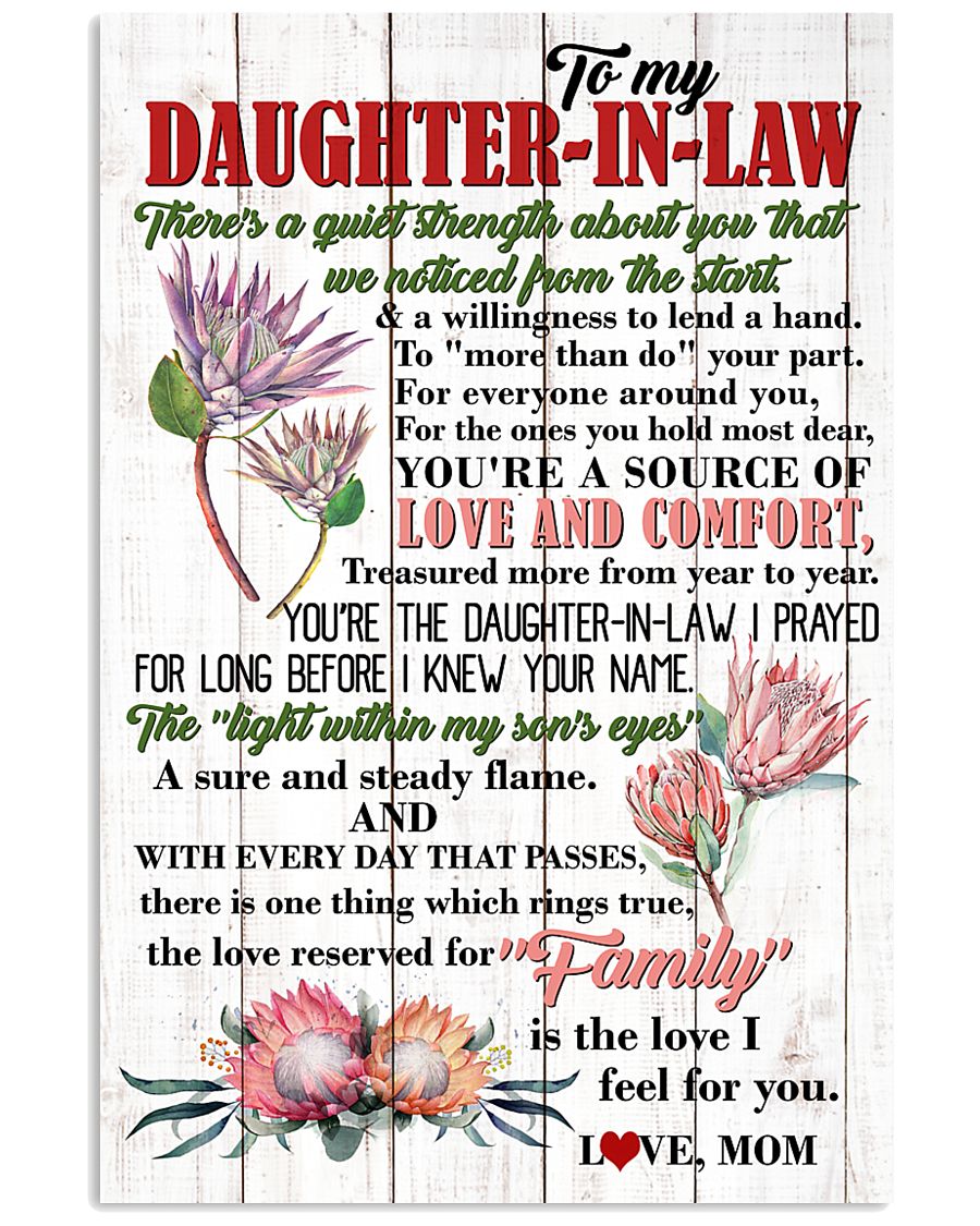 DAUGHTER-IN-LAW - PROTEA - FAMILY IS THE LOVE 16x24 Poster