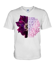 TO MY MOTHER-IN-LAW - ANEMONE -THANK YOU V-Neck T-Shirt thumbnail