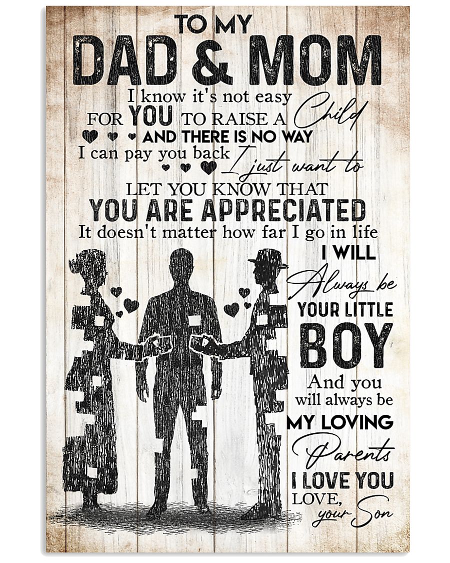 SON TO MOM AND DAD 16x24 Poster