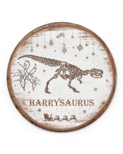 Christmas - Allosaurus - Personalized Circle ornament - single (porcelain) front
