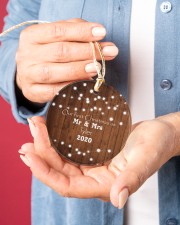 Christmas - To my Wife - Our First Christmas Circle ornament - single (porcelain) aos-circle-ornament-single-porcelain-lifestyles-01
