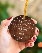 Christmas - To my Wife - Our First Christmas Circle ornament - single (porcelain) aos-circle-ornament-single-porcelain-lifestyles-09
