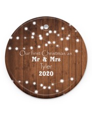 Christmas - To my Wife - Our First Christmas Circle ornament - single (porcelain) front