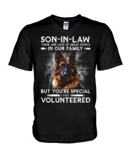 SON-IN-LAW - GERMAN SHEPHERD - YOU VOLUNTEERED V-Neck T-Shirt thumbnail