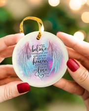 Angel - Signs From Heaven Show Up Circle ornament - single (porcelain) aos-circle-ornament-single-porcelain-lifestyles-08