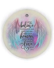 Angel - Signs From Heaven Show Up Circle Ornament (Wood tile