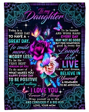 To Daughter - Roses - Today Is A Good Day To Have Small Fleece Blanket - 30" x 40" front