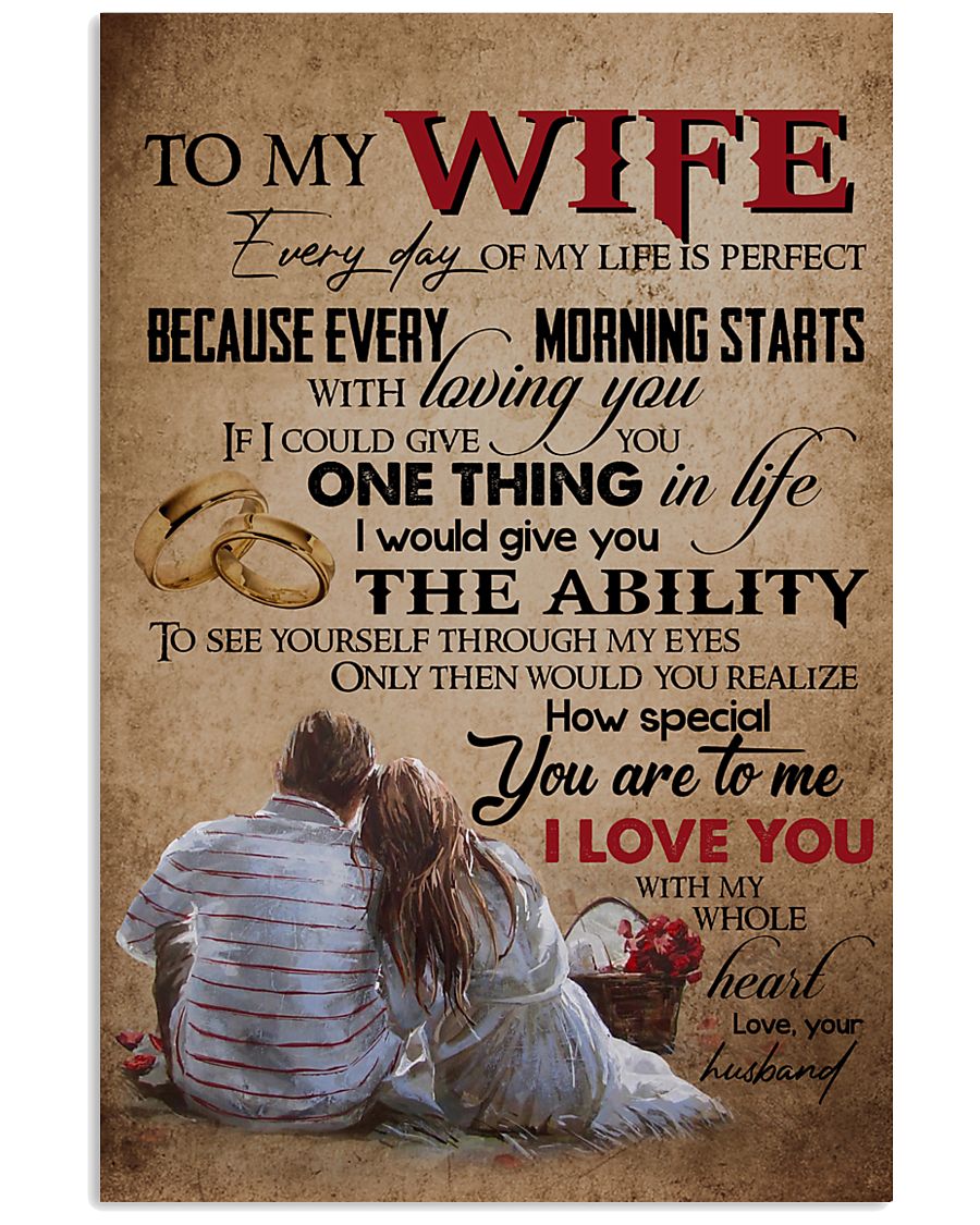 TO MY WIFE - LOVE TREE - I LOVE YOU 16x24 Poster