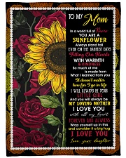 To My Mom - Sunflower - Fleece Blanket Large Fleece Blanket - 60" x 80" front