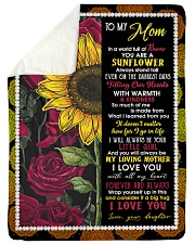 To My Mom - Sunflower - Fleece Blanket Sherpa Fleece Blanket tile