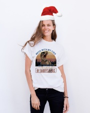 T-SHIRT - TO DAD - T REX - MESS WITH MY KIDS Classic T-Shirt lifestyle-holiday-crewneck-front-1