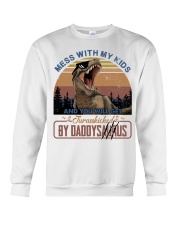 T-SHIRT - TO DAD - T REX - MESS WITH MY KIDS Crewneck Sweatshirt tile