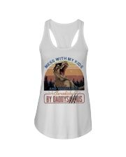 T-SHIRT - TO DAD - T REX - MESS WITH MY KIDS Ladies Flowy Tank tile