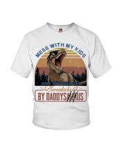 T-SHIRT - TO DAD - T REX - MESS WITH MY KIDS Youth T-Shirt tile