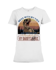 T-SHIRT - TO DAD - T REX - MESS WITH MY KIDS Premium Fit Ladies Tee tile