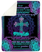 Grandma to Granddaughter - God Sent You In My Life Large Sherpa Fleece Blanket - 60" x 80" thumbnail