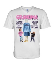 Grandma - Best Friend Best Partner-in-crime V-Neck T-Shirt tile
