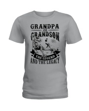 Grandpa And Grandson -The Legend And The Legacy Ladies T-Shirt tile