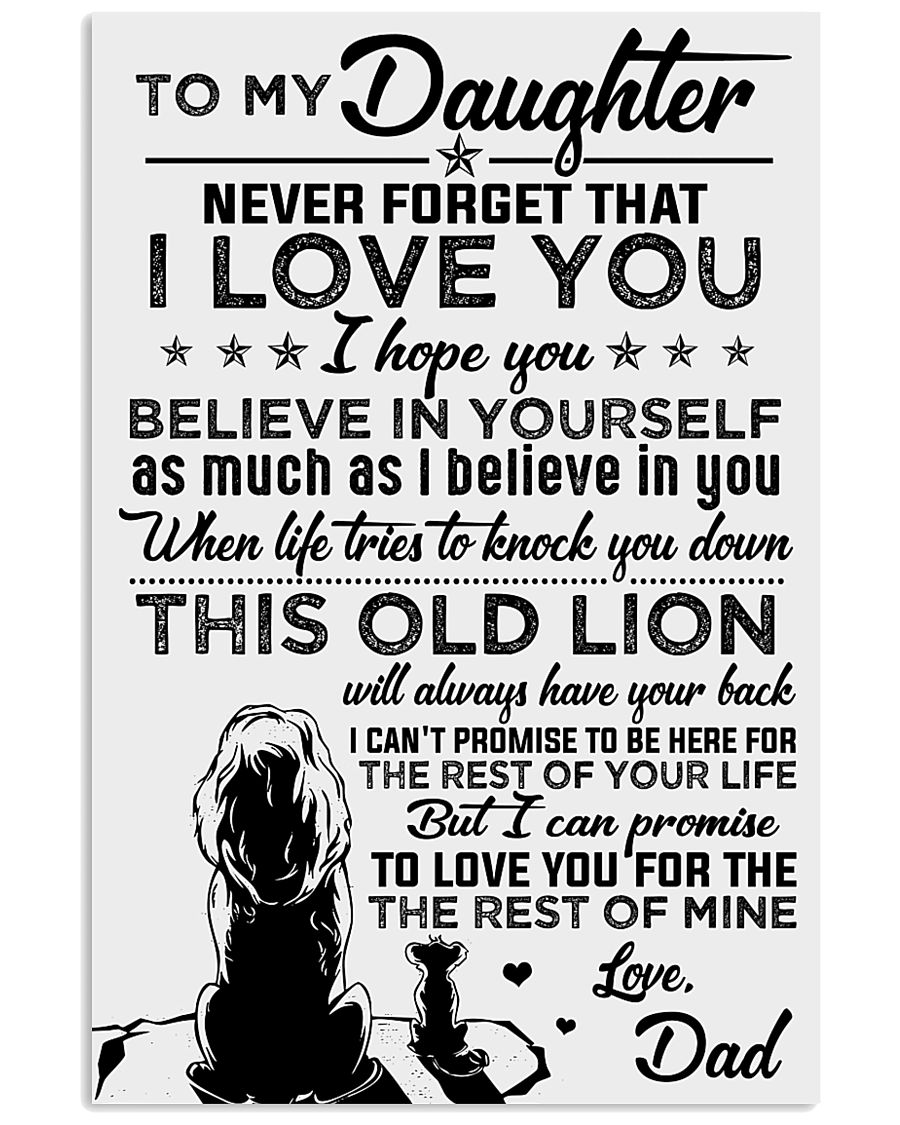 POSTER - TO MY DAUGHTER - LIONS - THIS OLD 16x24 Poster