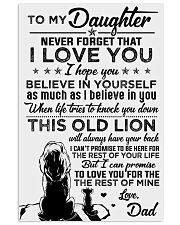POSTER - TO MY DAUGHTER - LIONS - THIS OLD 16x24 Poster front