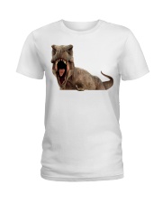 Dinosaur - Peeking - Sticker Ladies T-Shirt tile