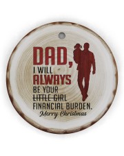 To My Dad - Christmas Circle Ornament (Wood tile