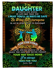 Daughter - Cross - Wherever Your Journey In Life Small Fleece Blanket - 30" x 40" front