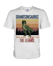 T-SHIRT - TO GRANDSON - T REX - THE LEGEND V-Neck T-Shirt tile