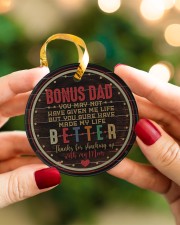 To Bonus Dad - Circle Ornament Circle ornament - single (porcelain) aos-circle-ornament-single-porcelain-lifestyles-08