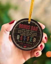 To Bonus Dad - Circle Ornament Circle ornament - single (porcelain) aos-circle-ornament-single-porcelain-lifestyles-09