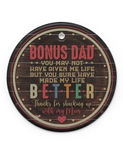 To Bonus Dad - Circle Ornament Circle ornament - single (porcelain) front