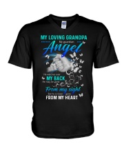 My loving grandpa My guardian angel V-Neck T-Shirt tile