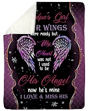 Grandpa's Girl- I used to be his angel Sherpa Fleece Blanket tile