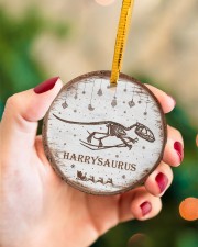 Christmas - Pterodactyl - Personalized Circle ornament - single (porcelain) aos-circle-ornament-single-porcelain-lifestyles-09