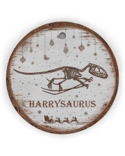 Christmas - Pterodactyl - Personalized Circle Ornament (Wood tile
