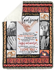 TO MY GIRLFRIEND Large Sherpa Fleece Blanket - 60" x 80" thumbnail
