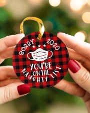 Christmas - Corona Virus Pandemic - Oh QuaranTree Circle ornament - single (porcelain) aos-circle-ornament-single-porcelain-lifestyles-08