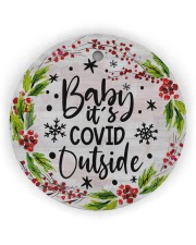 Christmas - Covid 2020 Circle Ornament (Wood tile