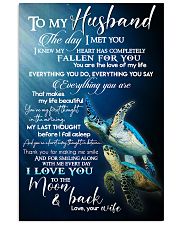 TO MY HUSBAND - TURTLE - I LOVE YOU 16x24 Poster front