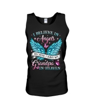 I believe in Angel because Grandpa in Heaven Unisex Tank tile