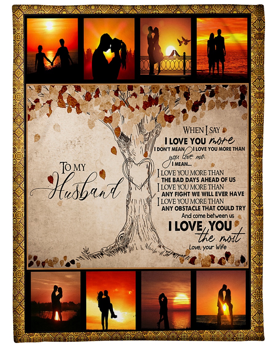 TO MY HUSBAND Large Fleece Blanket - 60" x 80"