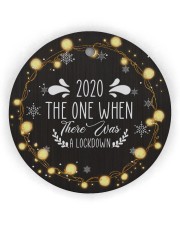 Christmas - Virus Corona - 2020 Circle Ornament (Wood tile